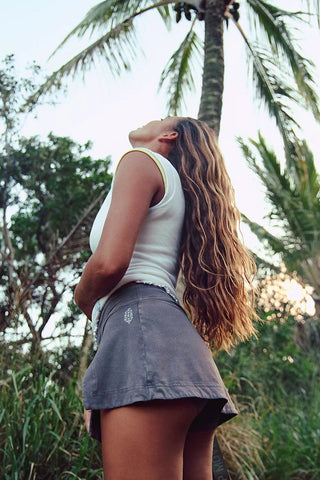 FREE PEOPLE Hot Shot Mini Skort - Chocolate - The Salty BabeSkort