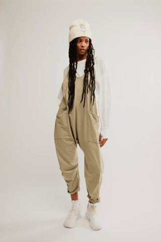 FREE PEOPLE Hot Shot Onesie - Sage Stone - The Salty BabeJumpsuits