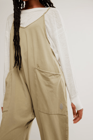 FREE PEOPLE Hot Shot Onesie - Sage Stone - The Salty BabeJumpsuits