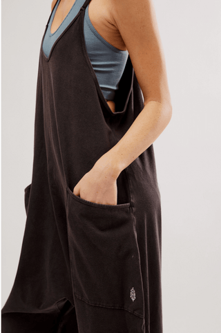 FREE PEOPLE Hot Shot Onesie - Washed Black | The Salty Babe