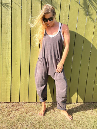 FREE PEOPLE Hot Shot Onesie - Washed Black | The Salty Babe