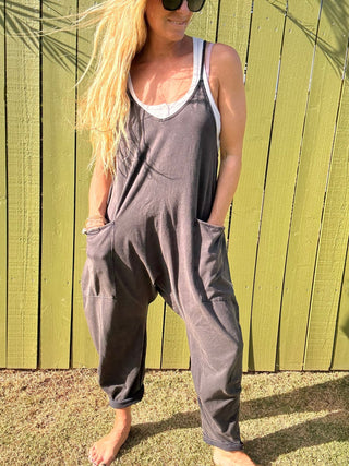 FREE PEOPLE Hot Shot Onesie - Washed Black | The Salty Babe