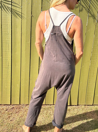FREE PEOPLE Hot Shot Onesie - Washed Black | The Salty Babe