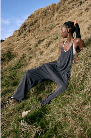 FREE PEOPLE Hot Shot Onesie - Washed Black | The Salty Babe