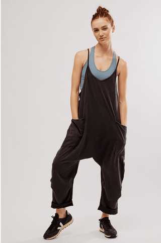 FREE PEOPLE Hot Shot Onesie - Washed Black | The Salty Babe