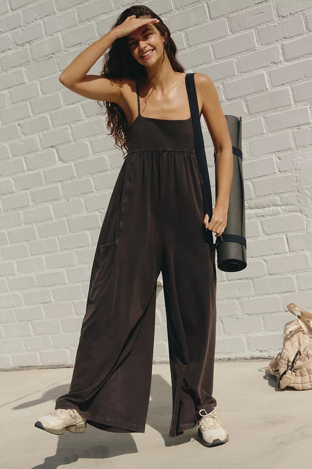 FREE PEOPLE Hot Shot Strappy Onesie - Black - The Salty BabeJumpsuits