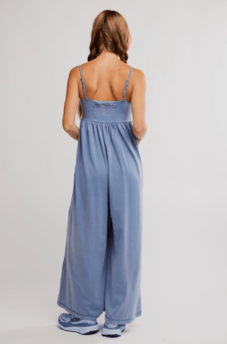 FREE PEOPLE Hot Shot Strappy Onesie - Blue Ash - The Salty BabeJumpsuits