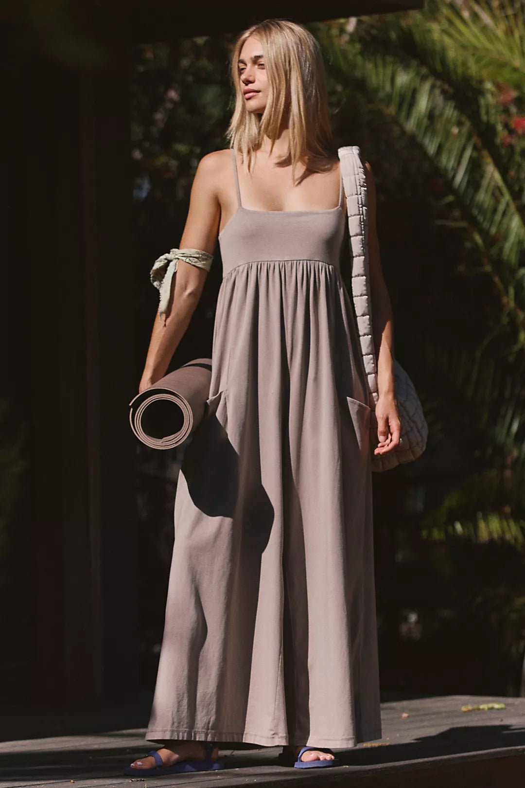 FREE PEOPLE Hot Shot Strappy Onesie - Hickory - The Salty BabeJumpsuits