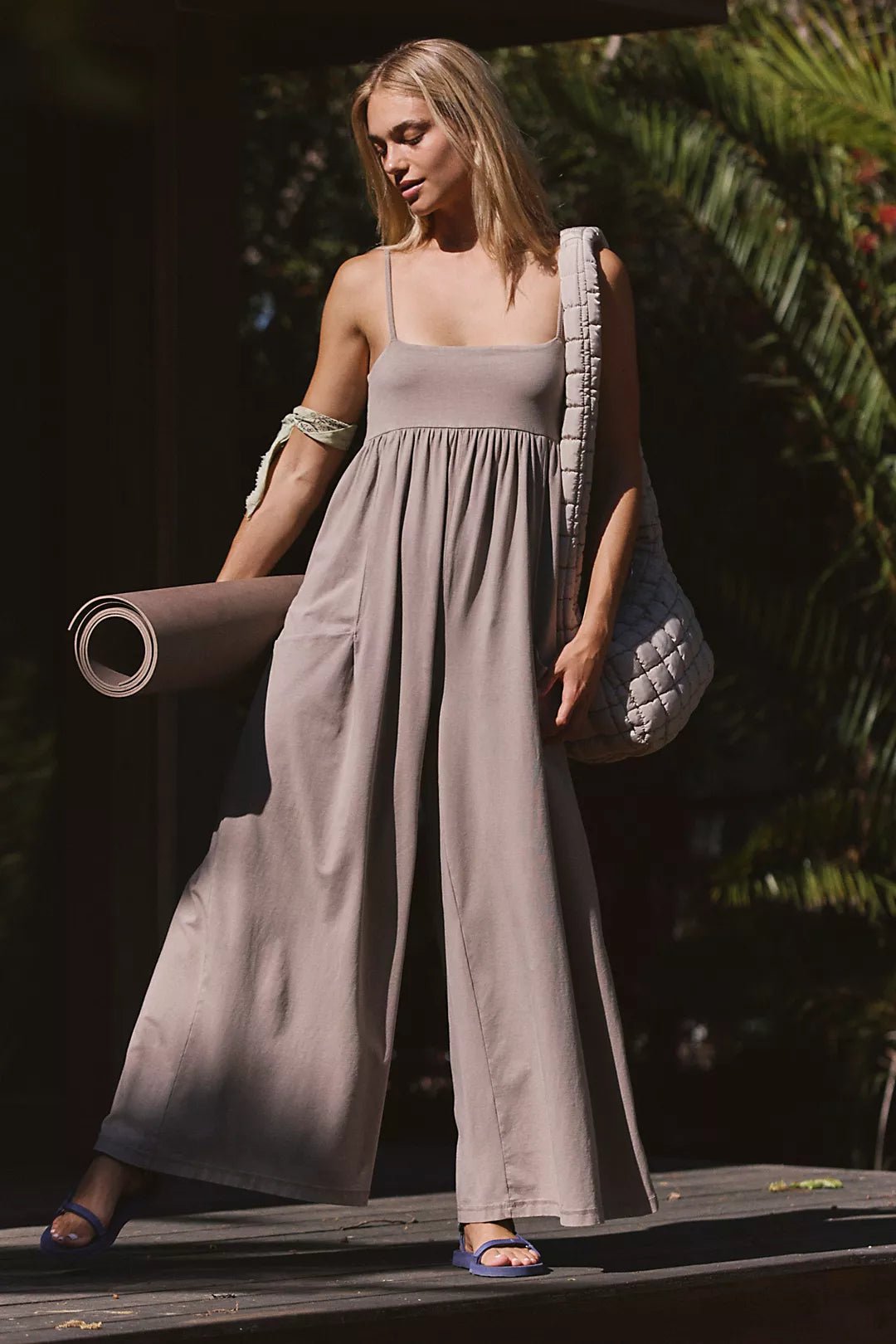 FREE PEOPLE Hot Shot Strappy Onesie - Hickory - The Salty BabeJumpsuits