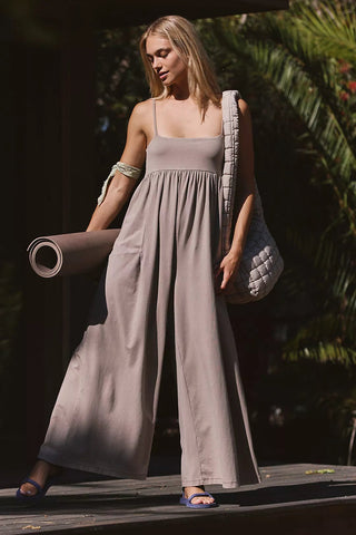 FREE PEOPLE Hot Shot Strappy Onesie - Hickory - The Salty BabeJumpsuits
