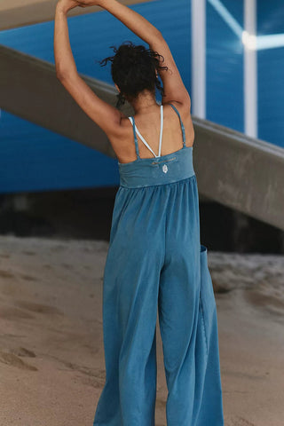 FREE PEOPLE Hot Shot Strappy Onesie - Riptide - The Salty BabeJumpsuits