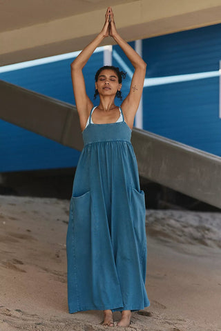 FREE PEOPLE Hot Shot Strappy Onesie - Riptide - The Salty BabeJumpsuits