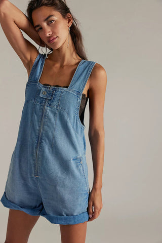 FREE PEOPLE Jude Shortalls - Light Indigo - The Salty BabeShortalls