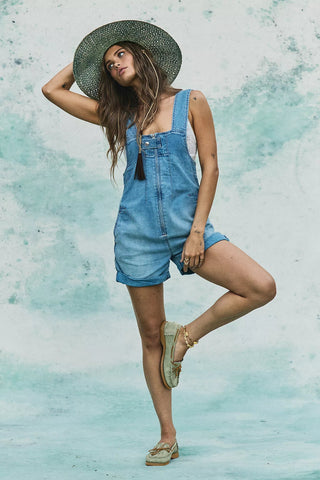 FREE PEOPLE Jude Shortalls - Light Indigo - The Salty BabeShortalls