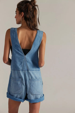 FREE PEOPLE Jude Shortalls - Light Indigo - The Salty BabeShortalls