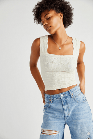 FREE PEOPLE Love Letter Cami - Ivory - The Salty BabeTop
