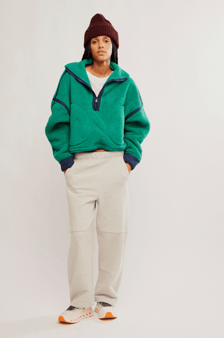 FREE PEOPLE Mountain High 1/2 Zip - Green Glow - The Salty BabeJackets