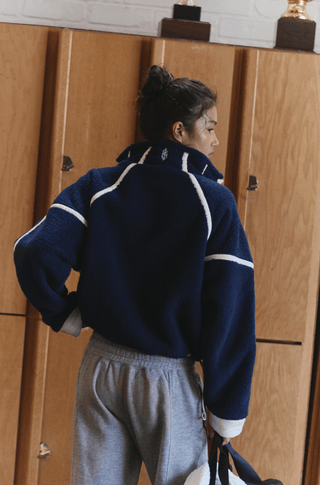 FREE PEOPLE Mountain High 1/2 Zip in Navy Combo