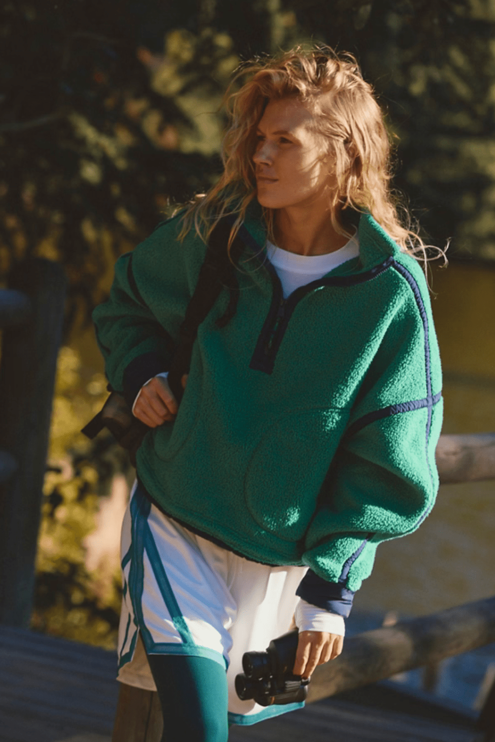 FREE PEOPLE Mountain High Half Zip Fleece - Green Glow - The Salty BabeFleece Tops