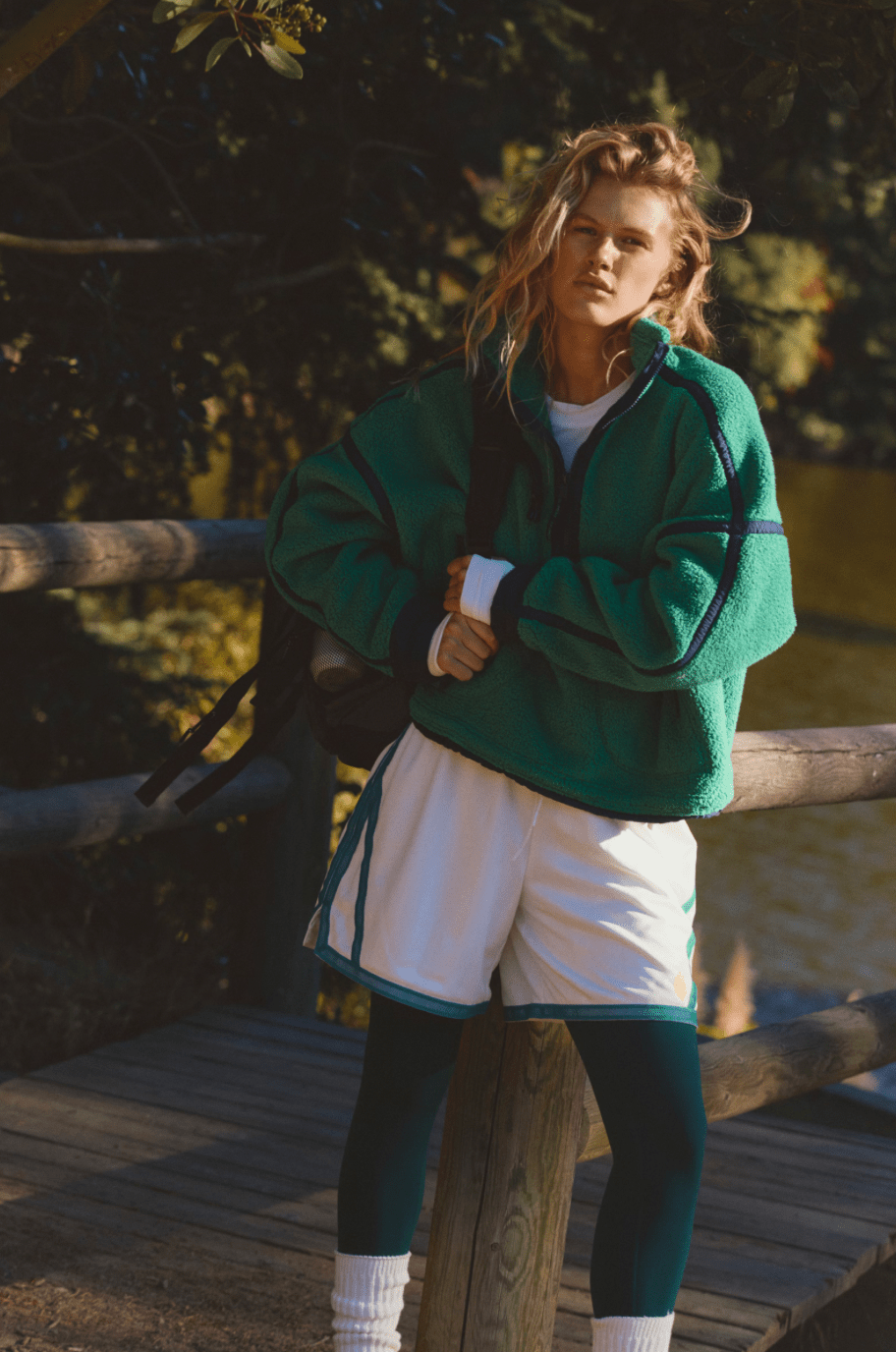 FREE PEOPLE Mountain High Half Zip Fleece - Green Glow - The Salty BabeFleece Tops