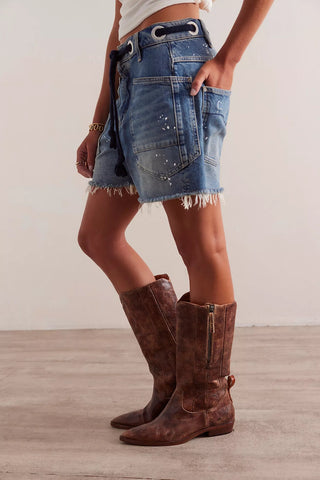 FREE PEOPLE Moxie Shorts - Timeless Blue - The Salty BabeDenim Shorts