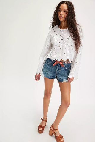 FREE PEOPLE Now Or Never Denim Shorts - Sunsational - The Salty BabeDenim Shorts