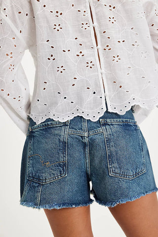 FREE PEOPLE Now Or Never Denim Shorts - Sunsational - The Salty BabeDenim Shorts