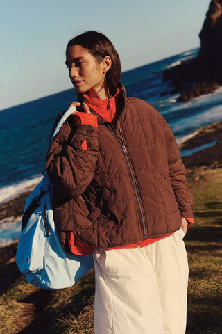 FREE PEOPLE Pippa Packable Puffer Jacket - Cocoa - The Salty BabeJackets