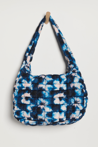 FREE PEOPLE Quilted Carryall Bag - Deep Teal Tie Dye - The Salty BabeBags