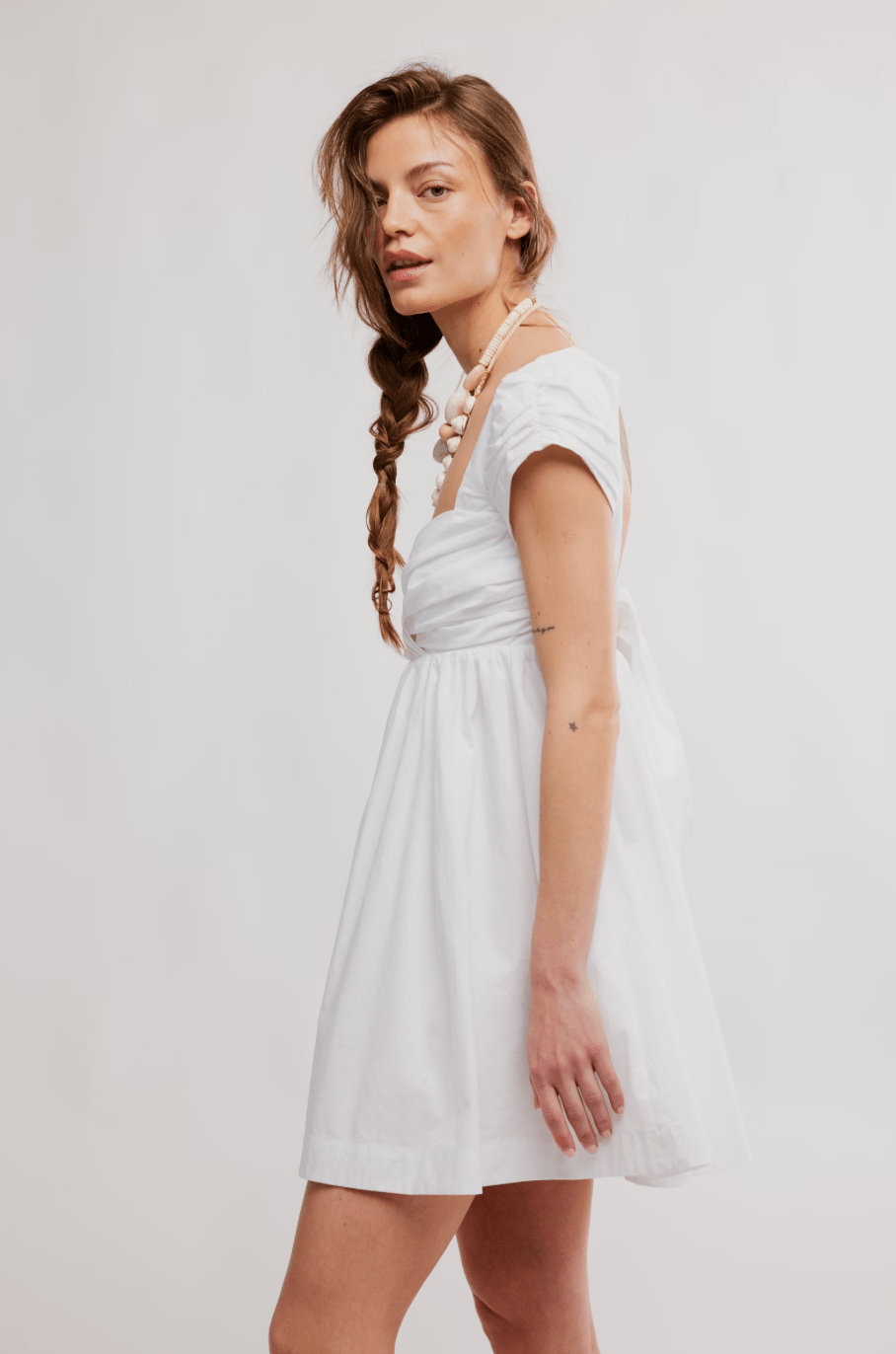 FREE PEOPLE Raven Mini Dress - Ivory - The Salty BabeDresses