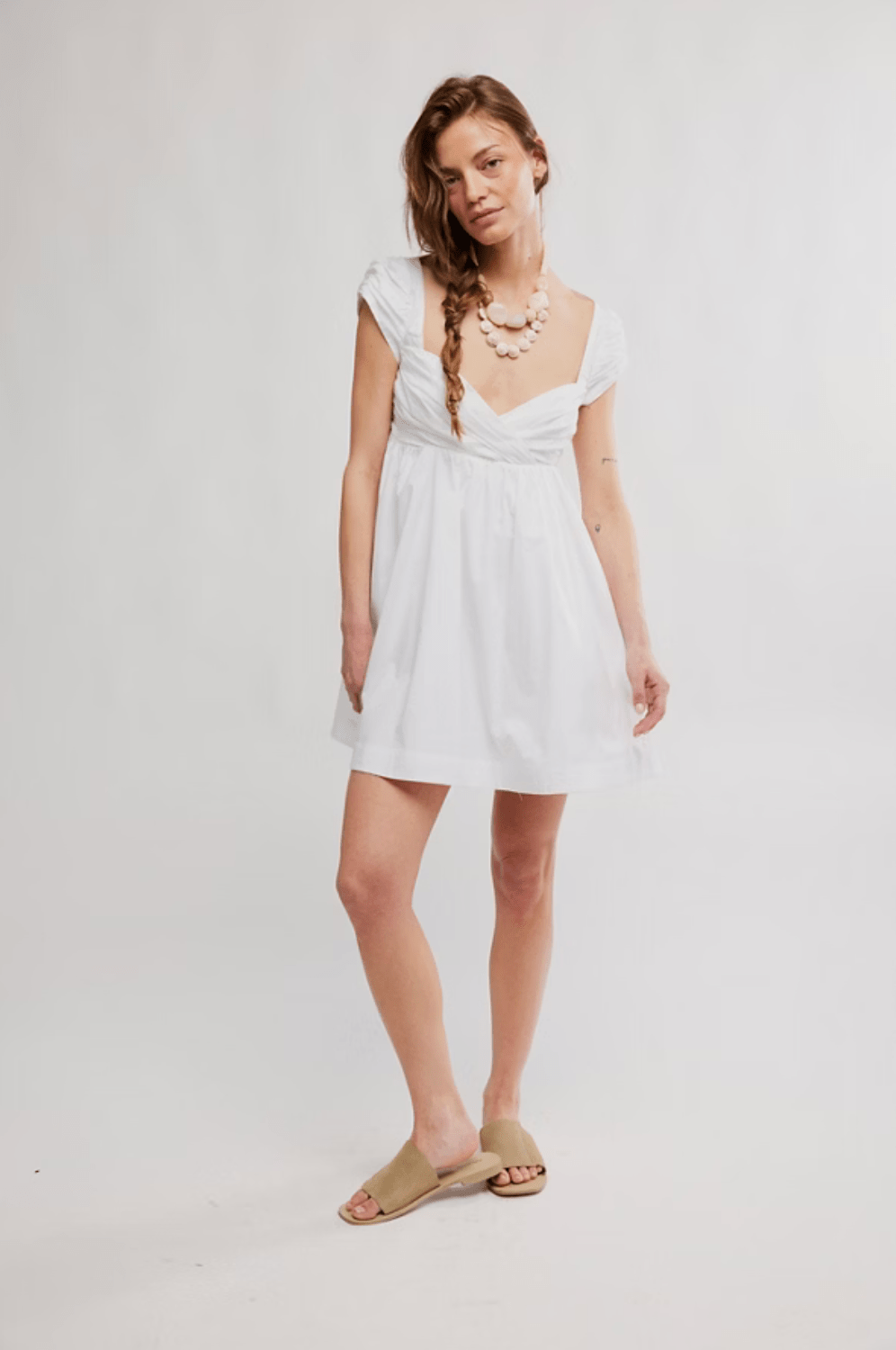 FREE PEOPLE Raven Mini Dress - Ivory - The Salty BabeDresses
