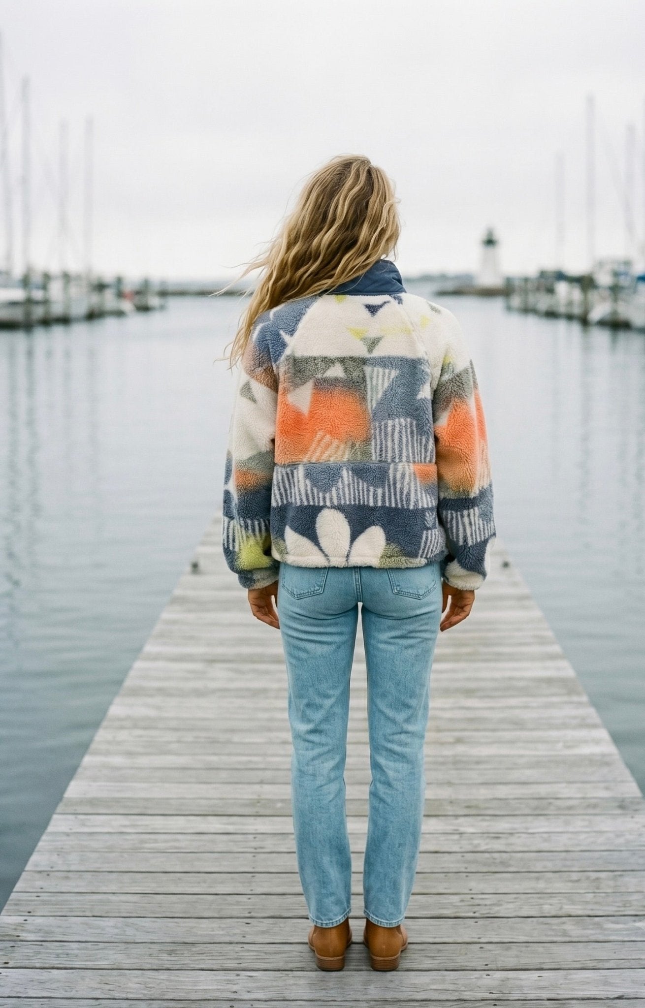 FREE PEOPLE Rocky Ridge Pullover - Sunburst Denim Blue - The Salty BabeJackets
