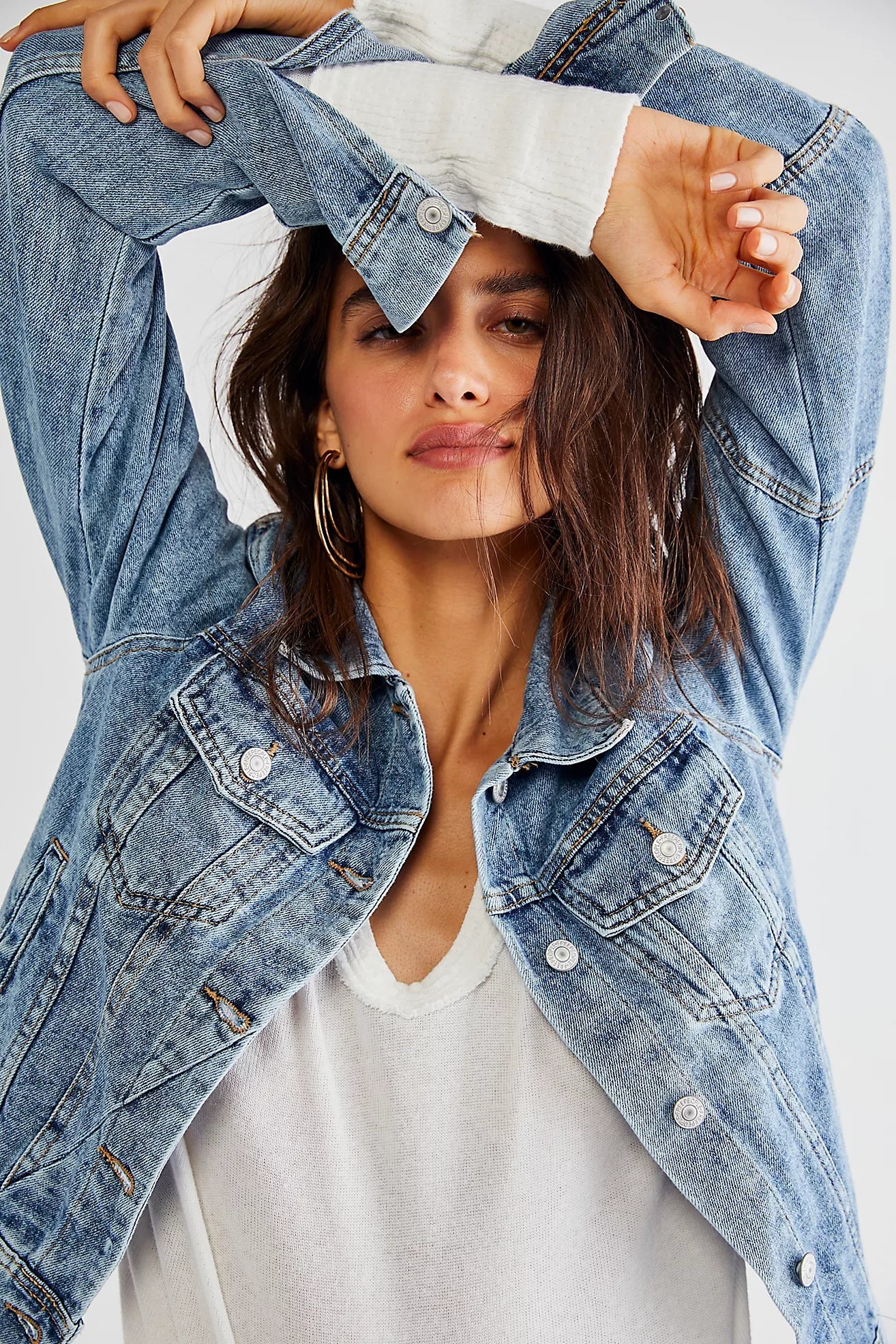 FREE PEOPLE Rumors denim jacket - Light Indigo - The Salty BabeJackets