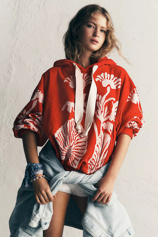 FREE PEOPLE Shell Baby Hoodie - Cherry Combo - The Salty BabeHoodies