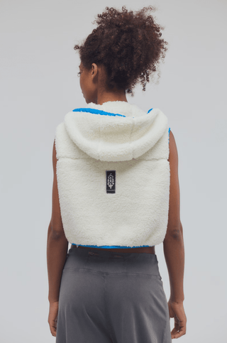 FREE PEOPLE Sky High Fleece Vest - Cream w/ Powerline Combo - The Salty BabeVest