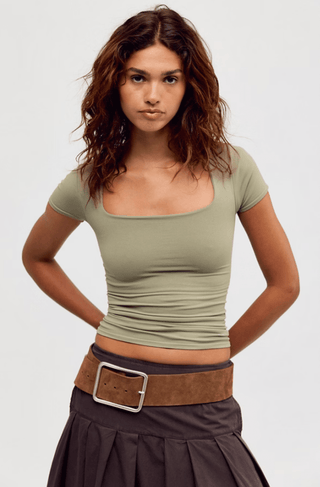 FREE PEOPLE Sunfade Clean Lines Baby Tee - Laurel Canyon - The Salty BabeTop