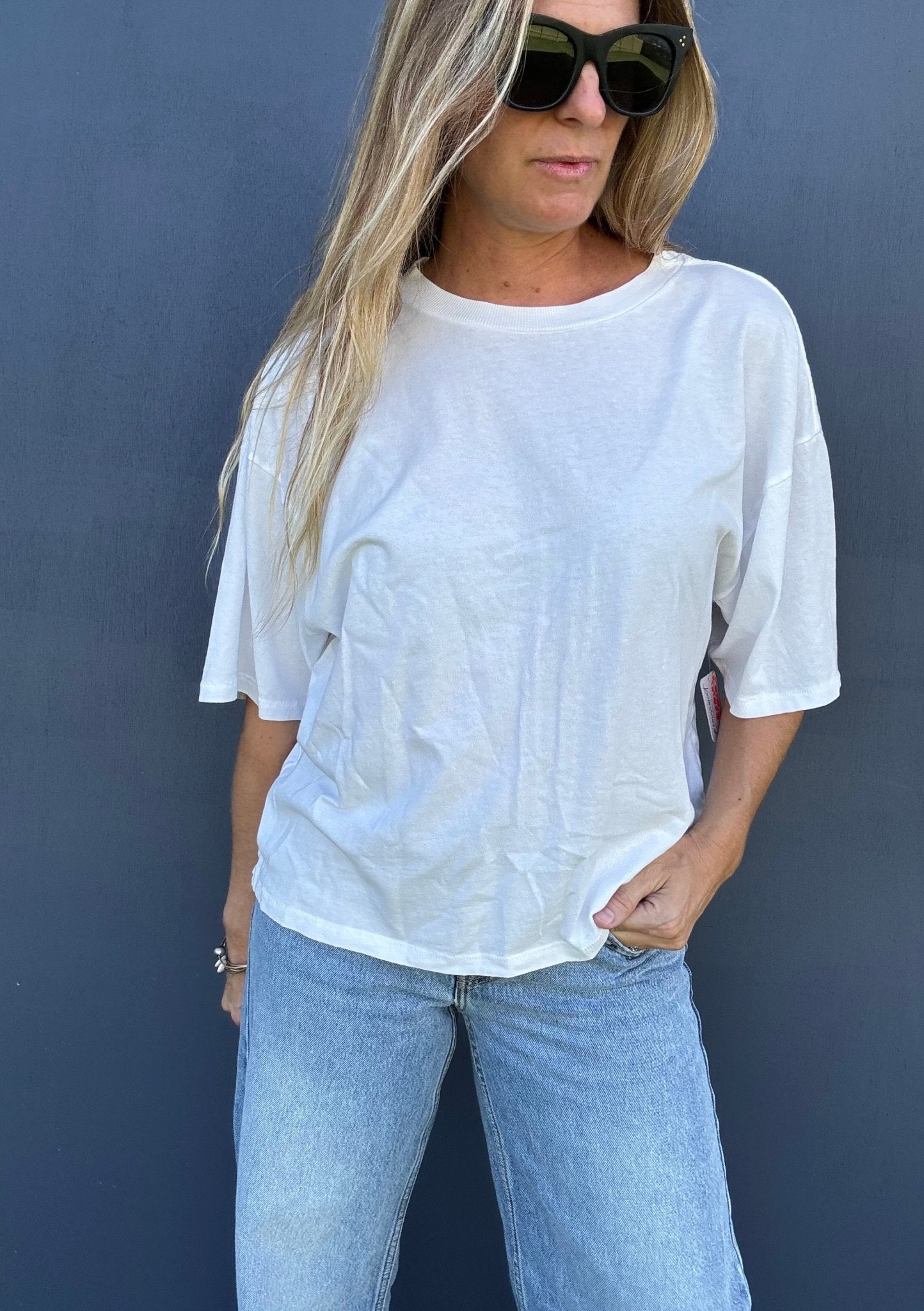 FREE PEOPLE Tackle Tee - White - The Salty BabeTee Shirts