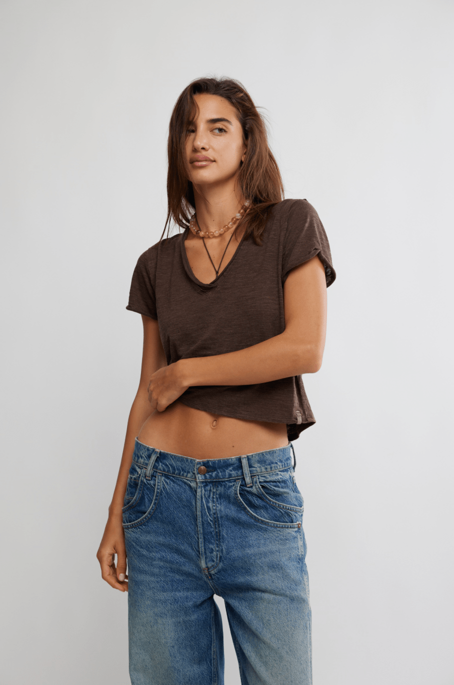 FREE PEOPLE Take 2 Tee - Double Espresso Combo - The Salty BabeTop