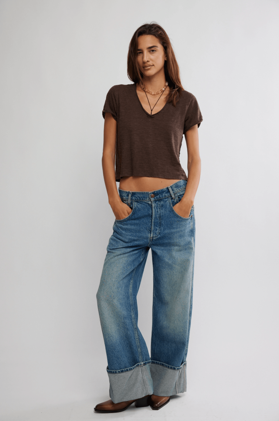 FREE PEOPLE Take 2 Tee - Double Espresso Combo - The Salty BabeTop