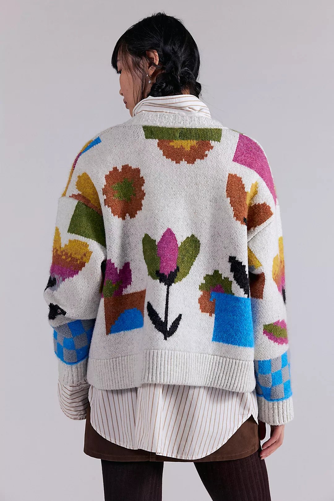 FREE PEOPLE Tulip Whirl Cardigan - Ivory Combo - The Salty BabeCardigan