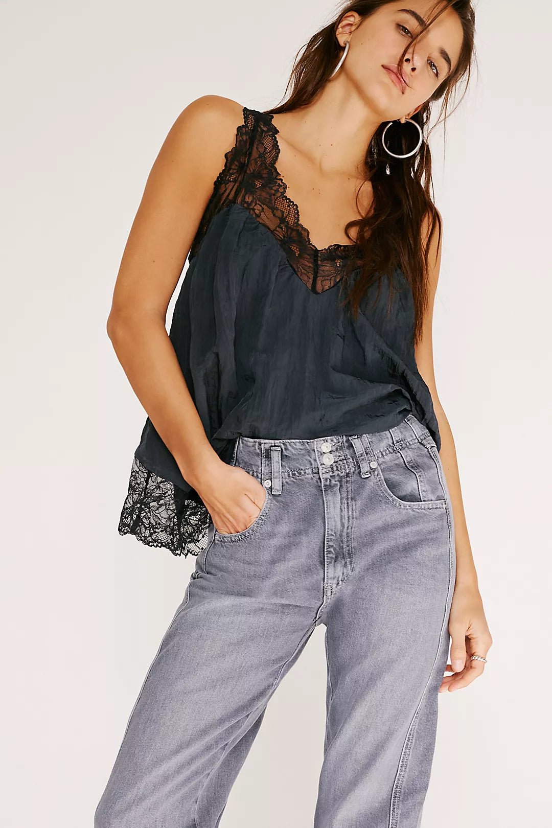 FREE PEOPPLE Lacey Essential Tunic - Black - The Salty BabeTop