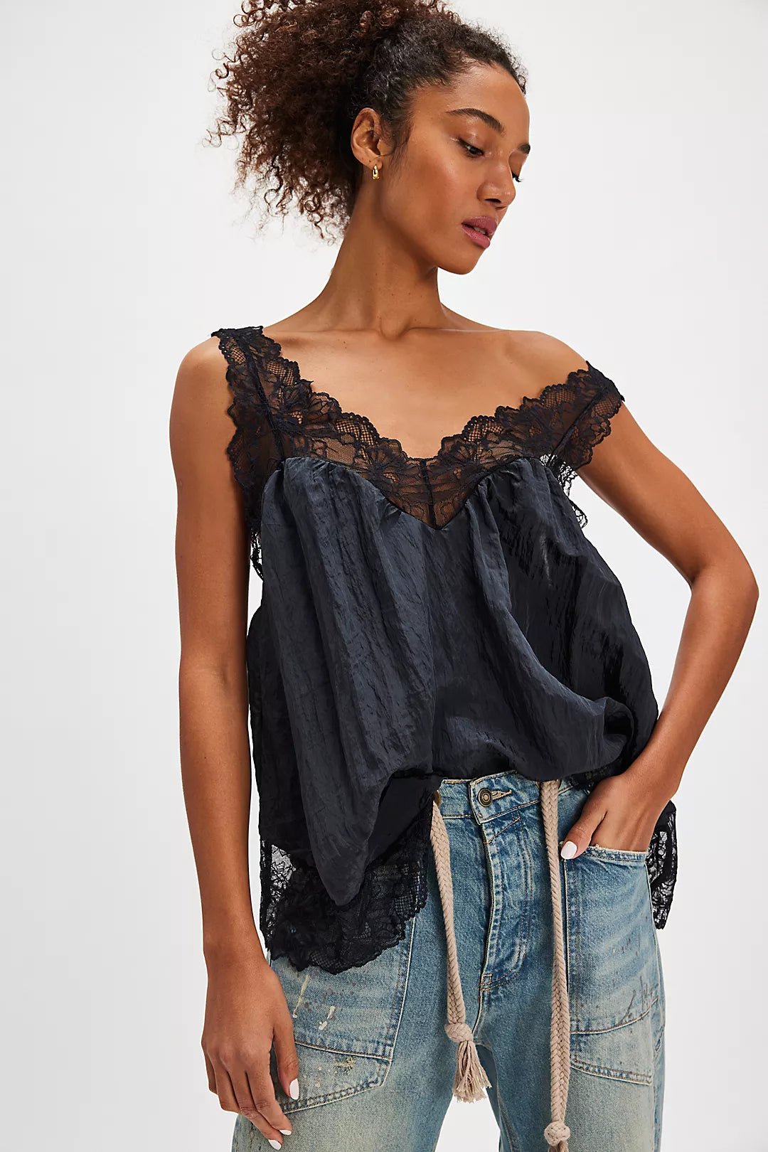 FREE PEOPPLE Lacey Essential Tunic - Black - The Salty BabeTop
