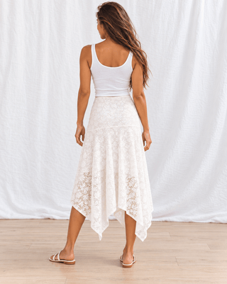 Free Spirit Lace Skirt - Off White | The Salty Babe