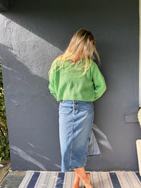 Freshly Minted Cropped Knit Sweater Top - The Salty BabeSweaters