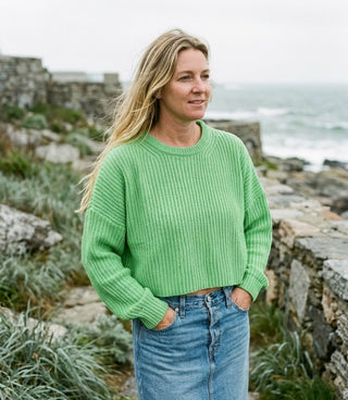 Freshly Minted Cropped Knit Sweater Top - The Salty BabeSweaters