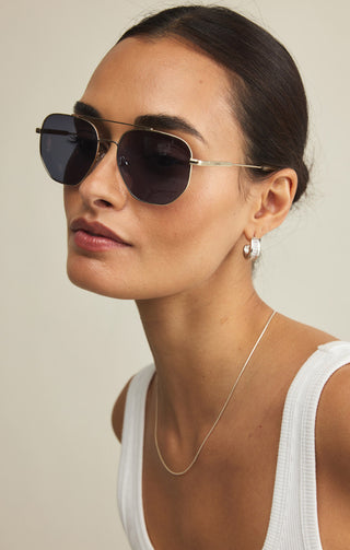 ZSUPPLY Highway Polarized Sunglasses in Gold/Grey