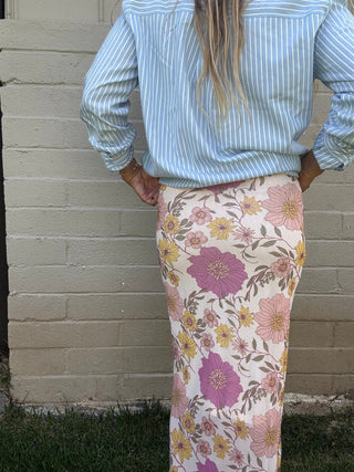 Garden Isle Midi Skirt - The Salty BabeSkirts