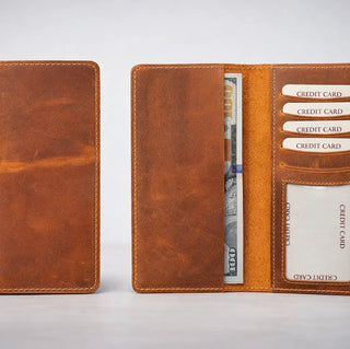 Genuine Leather Long Bi-Fold Wallet - The Salty BabeWallet