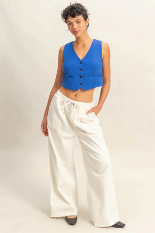 Go To Button - Down Vest - The Salty BabeTop