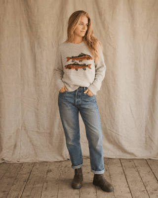 Gone Fishing Sweater - Oatmeal - The Salty BabeSweaters